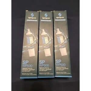 🔥 3x Spiropure SP-WP500 Refrigerator Water Filter Replacement Whirlpool Kenmore